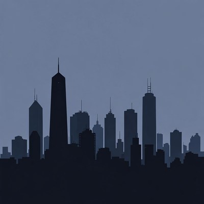 City skyline silhouette