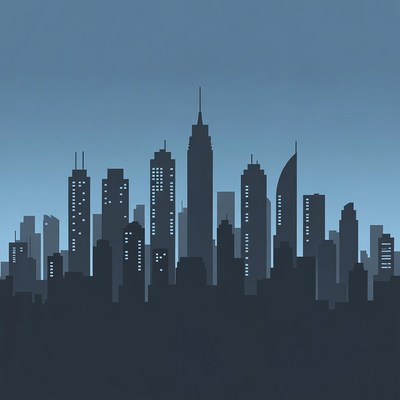 New York City Skyline Silhouette
