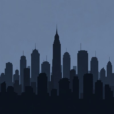 New York City Skyline Silhouette