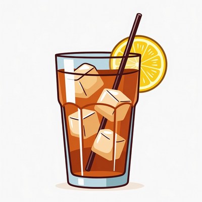 Iced Tea with Lemon Slice
