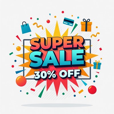 Super Sale 30% Off Illustration