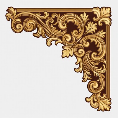 Golden Ornate Corner Border