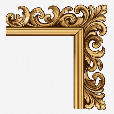 Ornate Golden Frame Corner