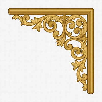 Golden Ornate Corner Border