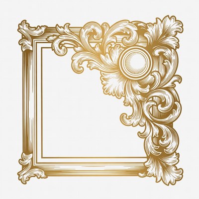 Ornate Gold Ornamental Picture Frame