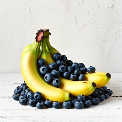 Bananas with Blueberries
