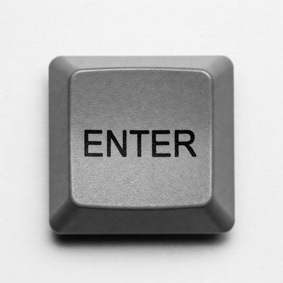 Gray Enter Keyboard Key