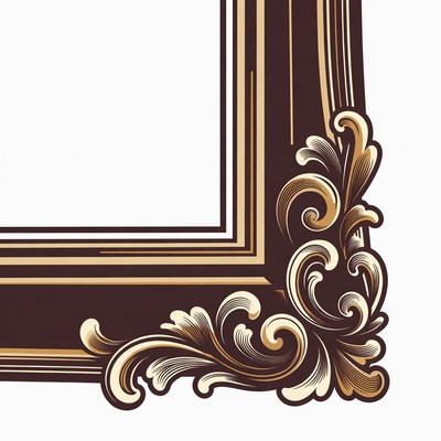 Ornate vintage picture frame