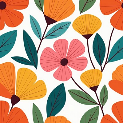 Colorful Flower Pattern Illustration