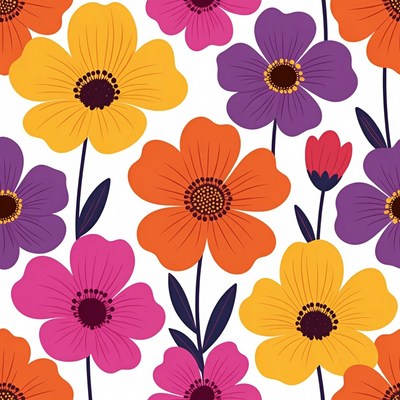 Colorful Flower Pattern Illustration