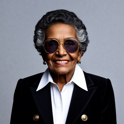 Elderly African-American woman in sunglasses