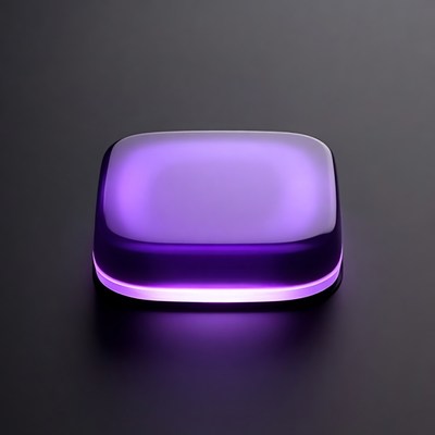 Purple Glowing Gemstone Crystal
