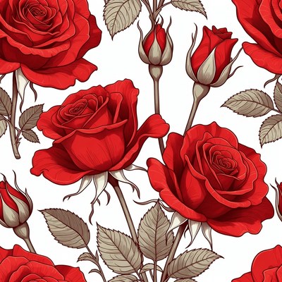 Red Roses Bouquet Illustration