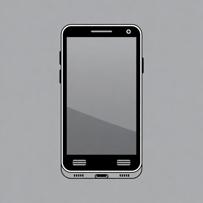 Black Smartphone Illustration