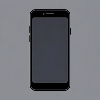 Black Smartphone Outline Illustration