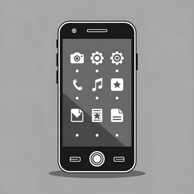 Smartphone with app icons