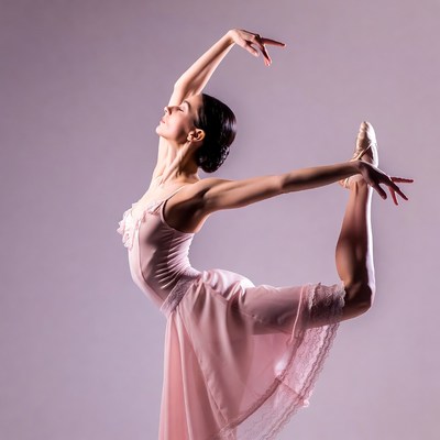 Ballerina performing ballet pose