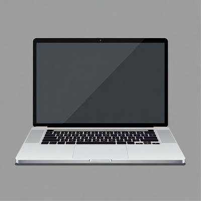 Silver MacBook Pro laptop illustration
