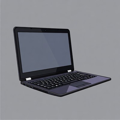 Open Laptop Illustration