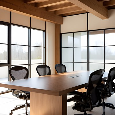 Modern Wooden Conference Room