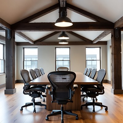 Empty modern conference room