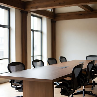 Empty modern conference room