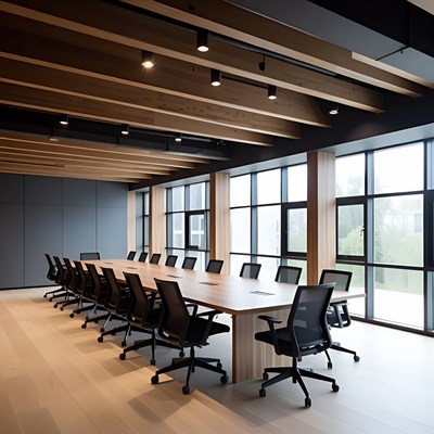 Empty modern conference room