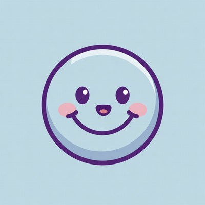 Cute Smiling Cartoon Face