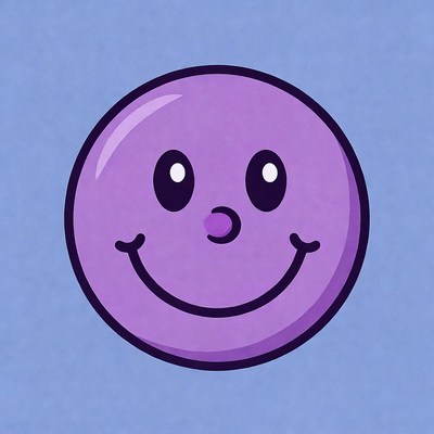 Purple Smiley Face Illustration