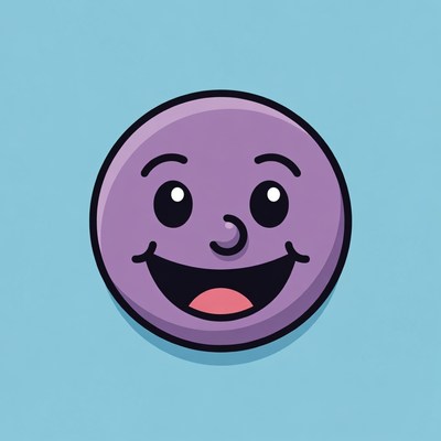 Purple Smiley Face Emoticon