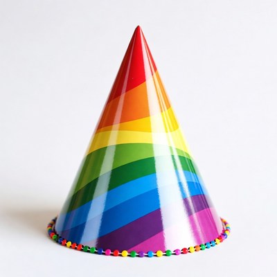Rainbow Party Hat