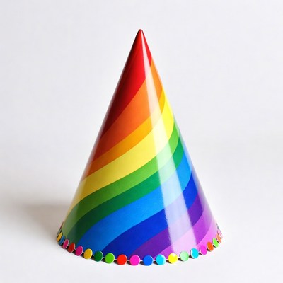 Rainbow Party Hat