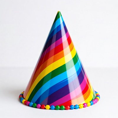 Rainbow Party Hat