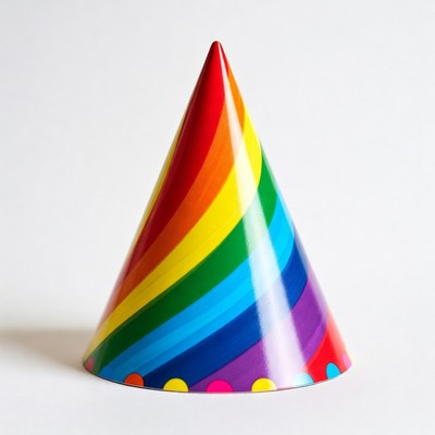Rainbow Party Hat