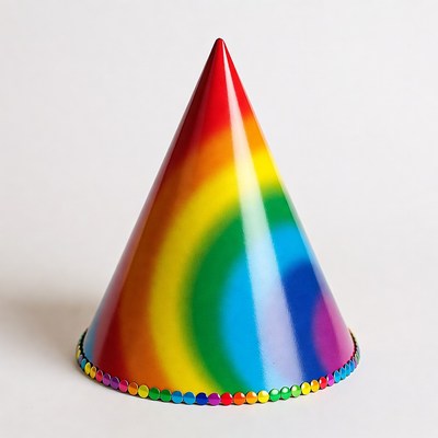 Rainbow Party Hat