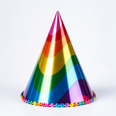 Rainbow Party Hat