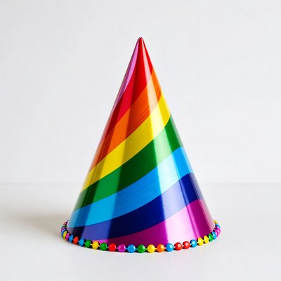 Rainbow Party Hat