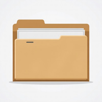 Open Brown File Folder Icon
