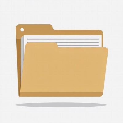 Open Brown File Folder Icon