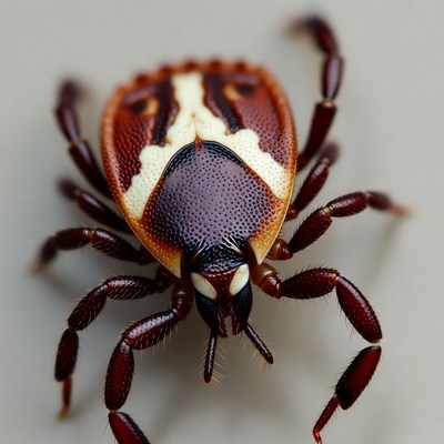 Red and White Shield Bug