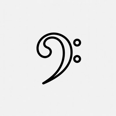 Bass Clef Symbol Icon