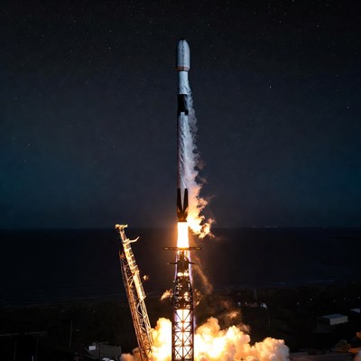 Rocket Launch at Night