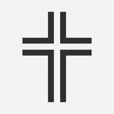 Black Christian Cross Symbol