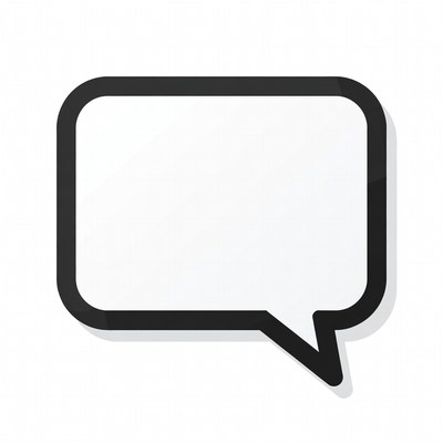 Empty Black Speech Bubble