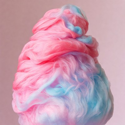 Pink and Blue Cotton Candy