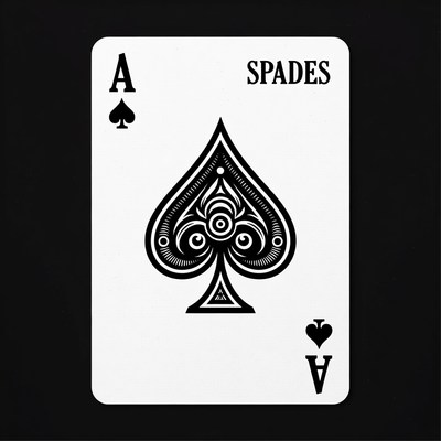Ace of Spades Playing Card