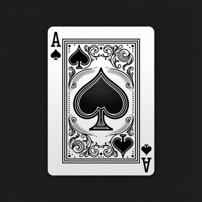 Ace of Spades Playing Card