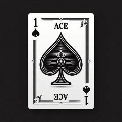 Ace of Spades Playing Card