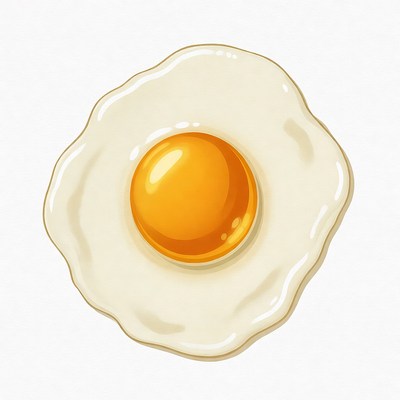 Fried Egg Illustration