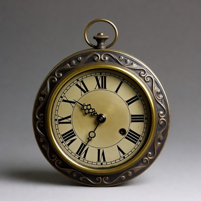 Vintage Brass Pocket Watch